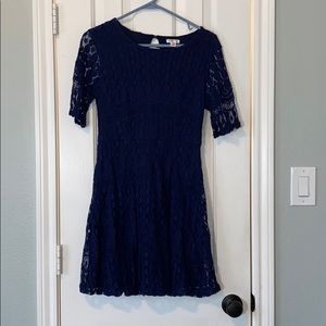 navy lace dress